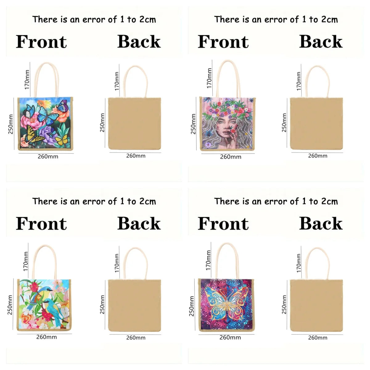 Diamond Painting Tas Vlinder Design Shopper voor Dames