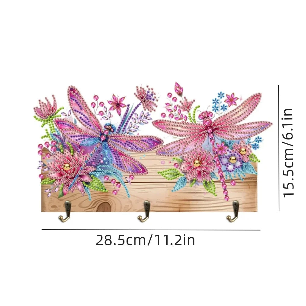 Diamond Painting Kapstok/Sleutelrek met 3 Haken Wandmontage Hout