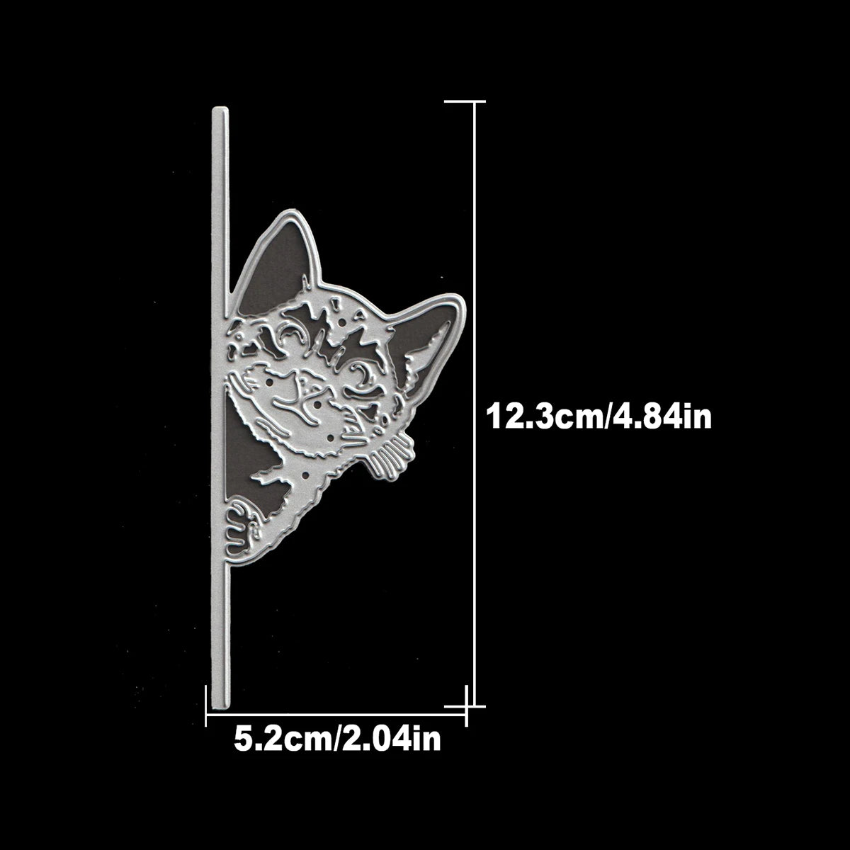 Snijmal Schattige Verstopte Kat Rand Metalen Snijmal