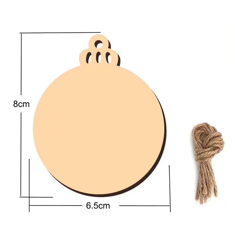 Houten figuur om zelf te kleuren/schilderen – Kerstversiering 10 stuks