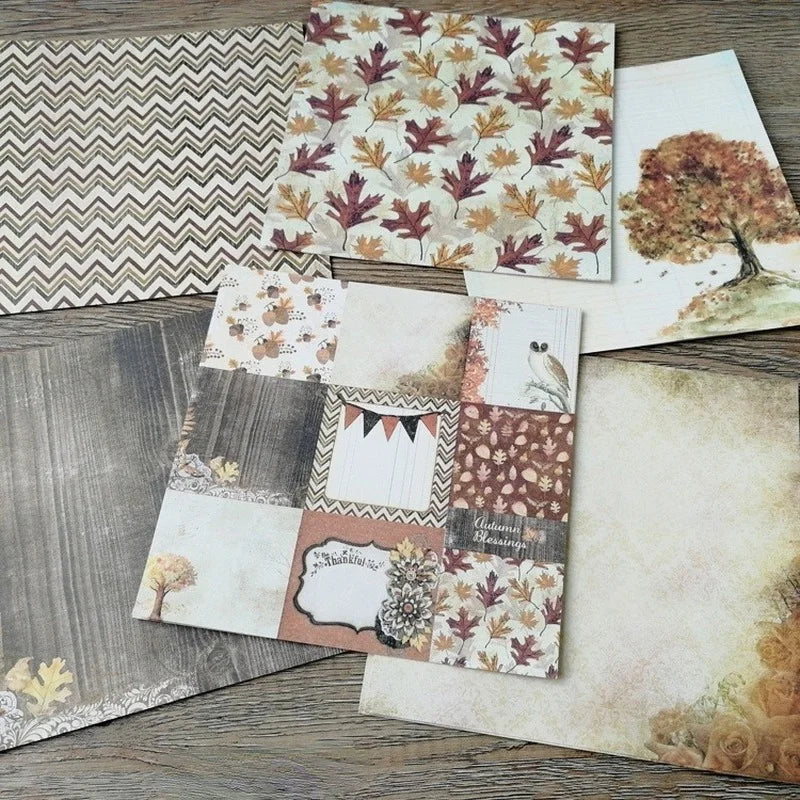 Papier voor kaarten maken of scrapbook – Autumn Garden design set