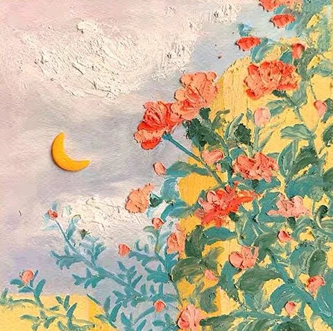 Schilderen op nummer - Bloemen op Linnen Canvas met Acrylverf