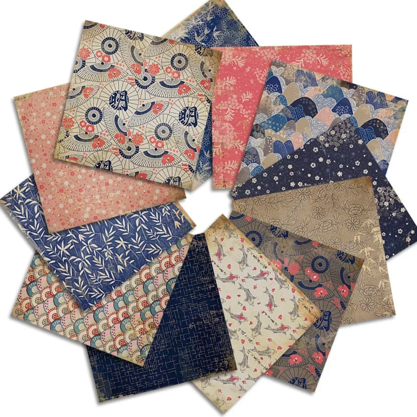 Papier voor kaarten maken & plakboek – Vintage Japanse stijl set