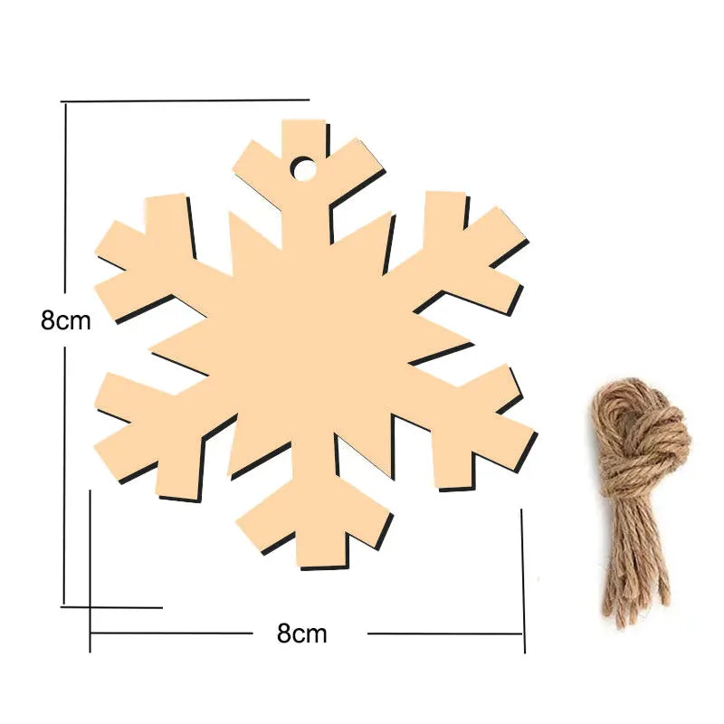 Houten figuur om zelf te kleuren/schilderen – Kerstversiering 10 stuks