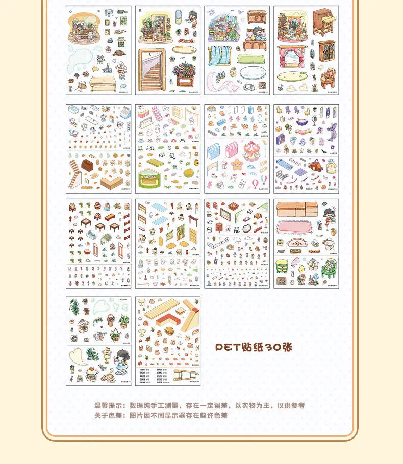 Sticker Homestyling set Landschap Collectieboek – 20 stuks