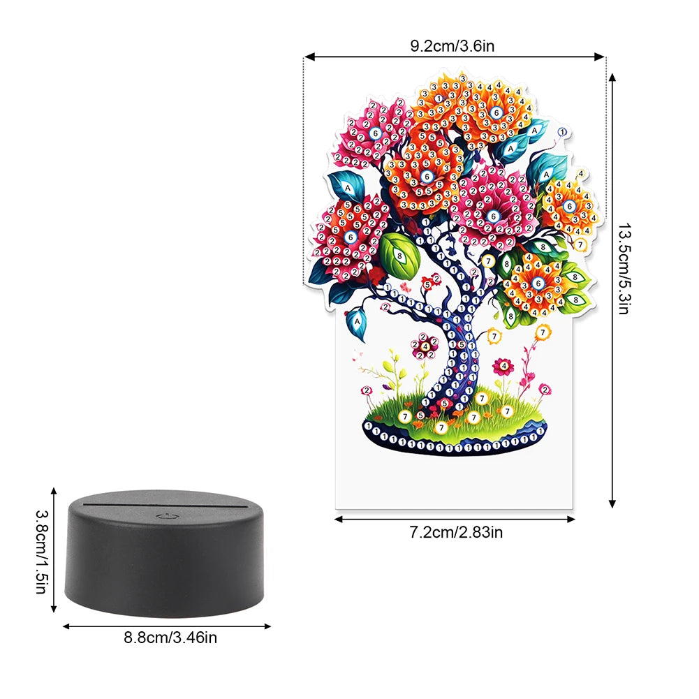 Diamond Painting Lamp met LED Verlichting – Creatieve Tafellamp met Steentjes en Uniek Design