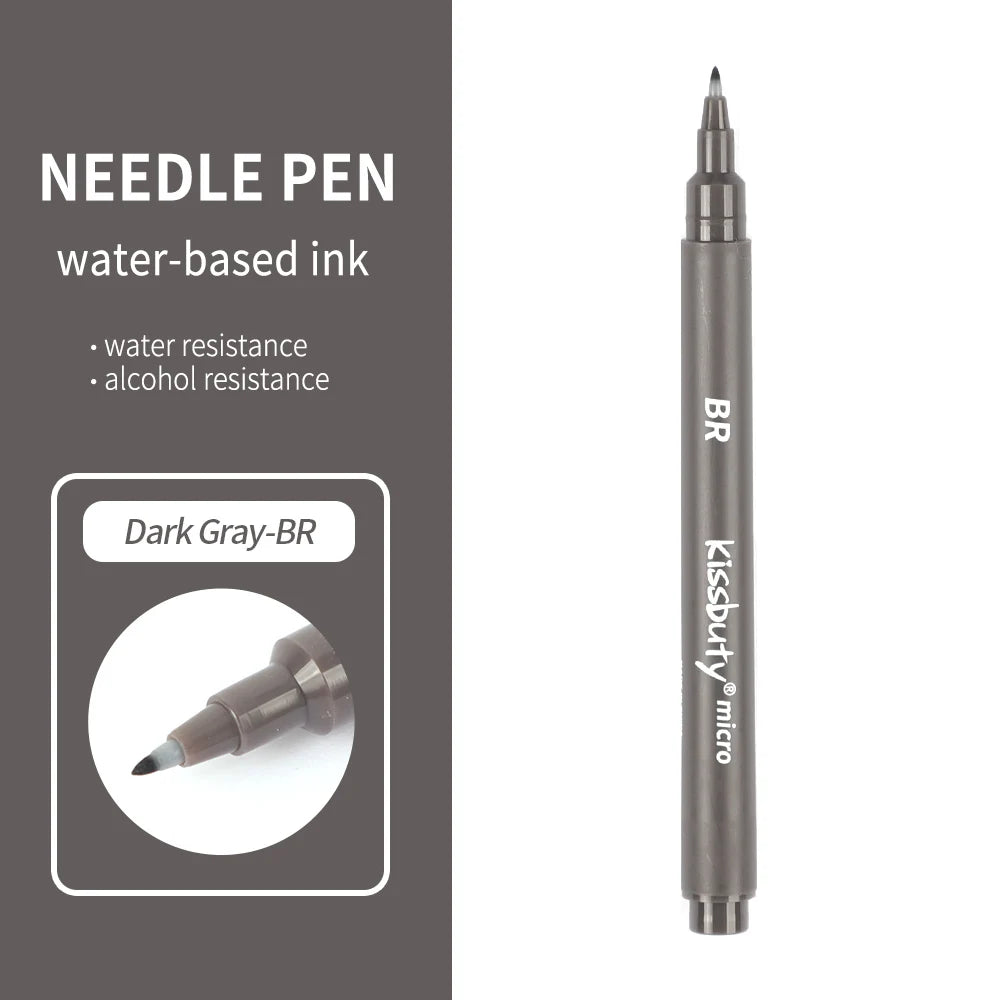 Stiften set Pigma Micron fineliners zwart/bruin met diverse puntdiktes