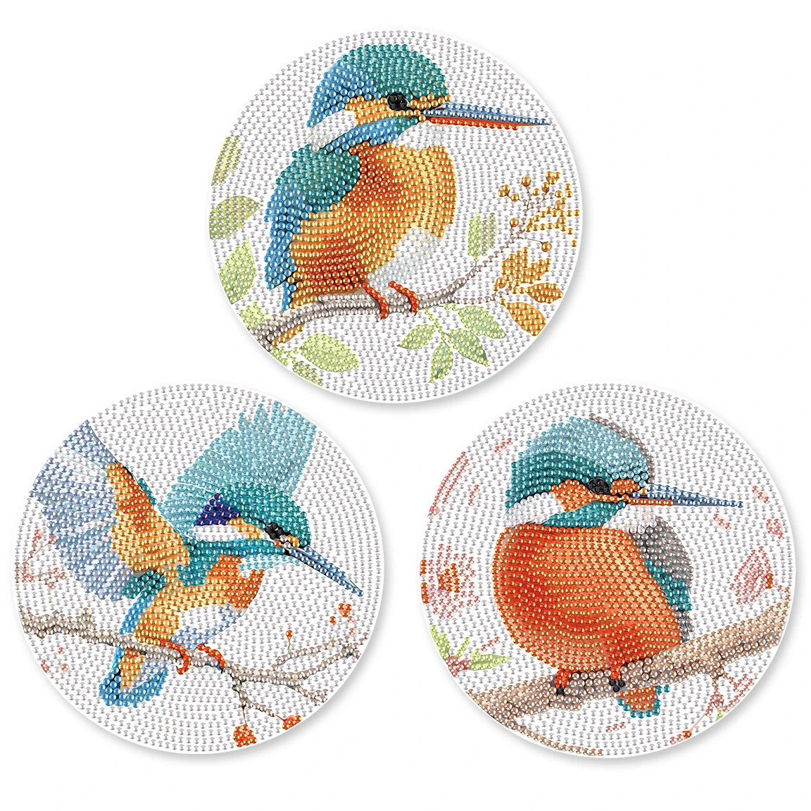 Diamond Painting Placemats Kleurrijke Vogel Set van 3