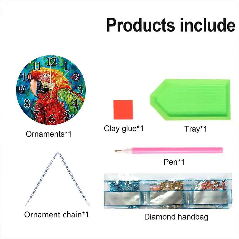 Diamond Painting Klok Acryl Speciale Vorm Dieren Modellen