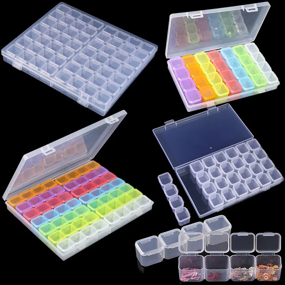 Diamond Painting Opbergdoos voor Strass en Accessoires – 56 of 28 Vakjes