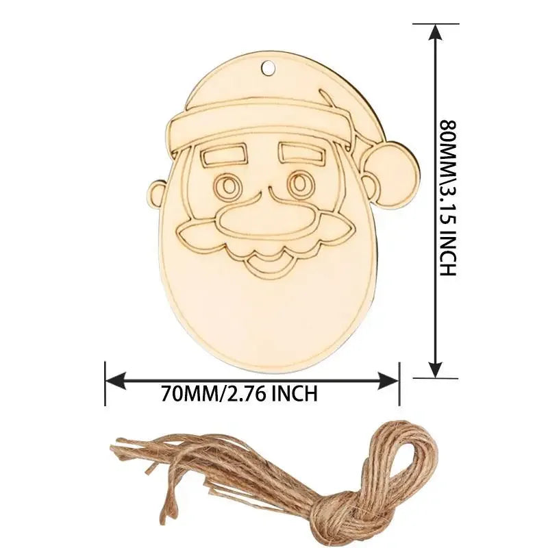 Houten figuur om zelf te kleuren/schilderen kerstboom hanger decoratie