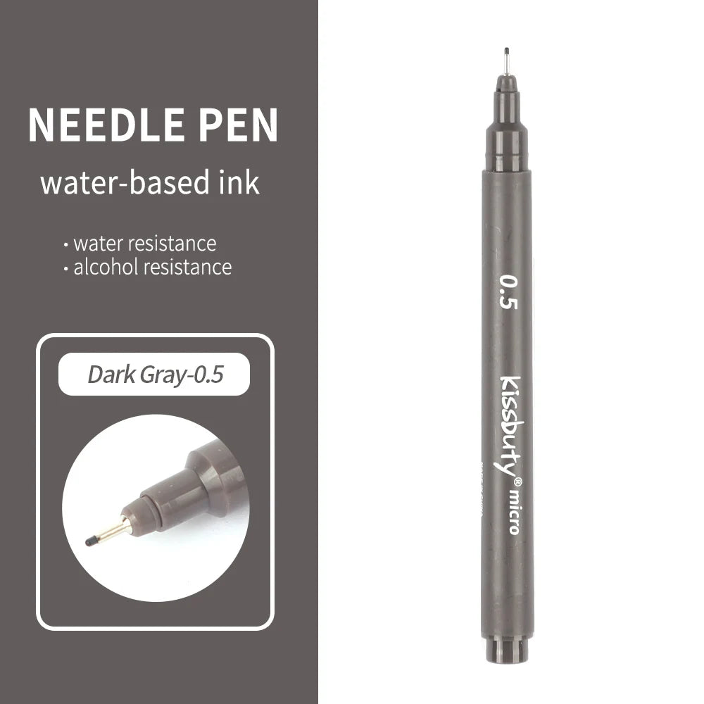 Stiften set Pigma Micron fineliners zwart/bruin met diverse puntdiktes