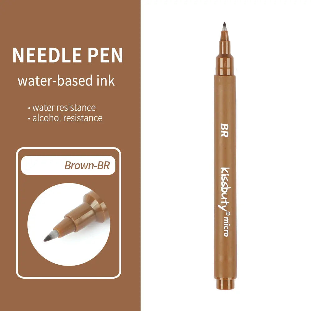 Stiften set Pigma Micron fineliners zwart/bruin met diverse puntdiktes
