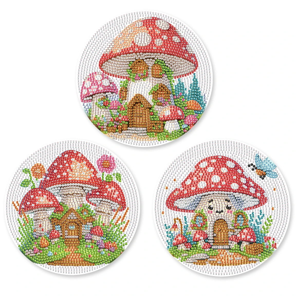 Diamond Painting Placemats Paddenstoelen Huis Set voor Tafel