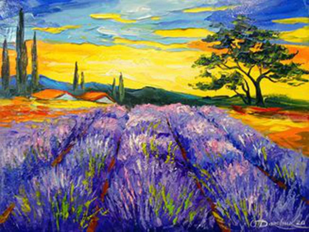AB Diamond Painting op canvas - Fairy Dust Herfstbos Landschap