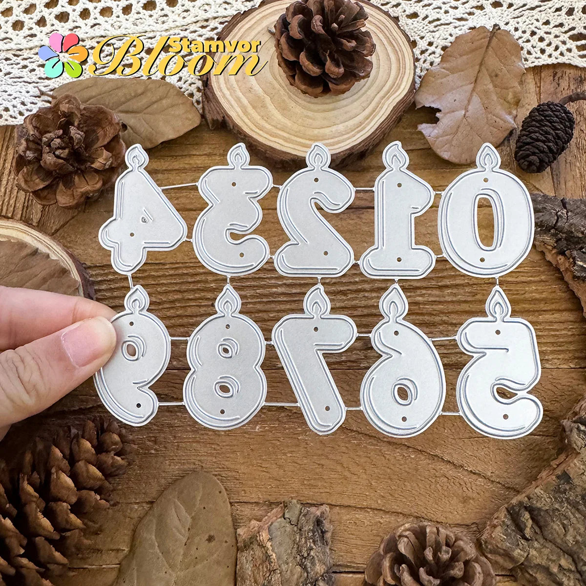 Snijmallen set met cijfers voor verjaardag en jubileum kaarten