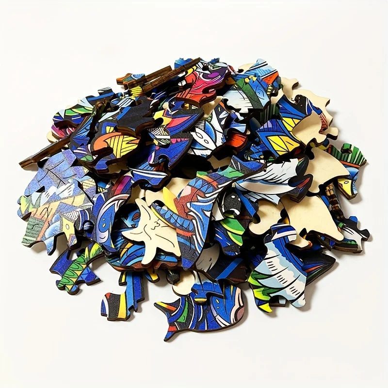 Houten figuren puzzel Rainbow Tyrannosaurus Rex