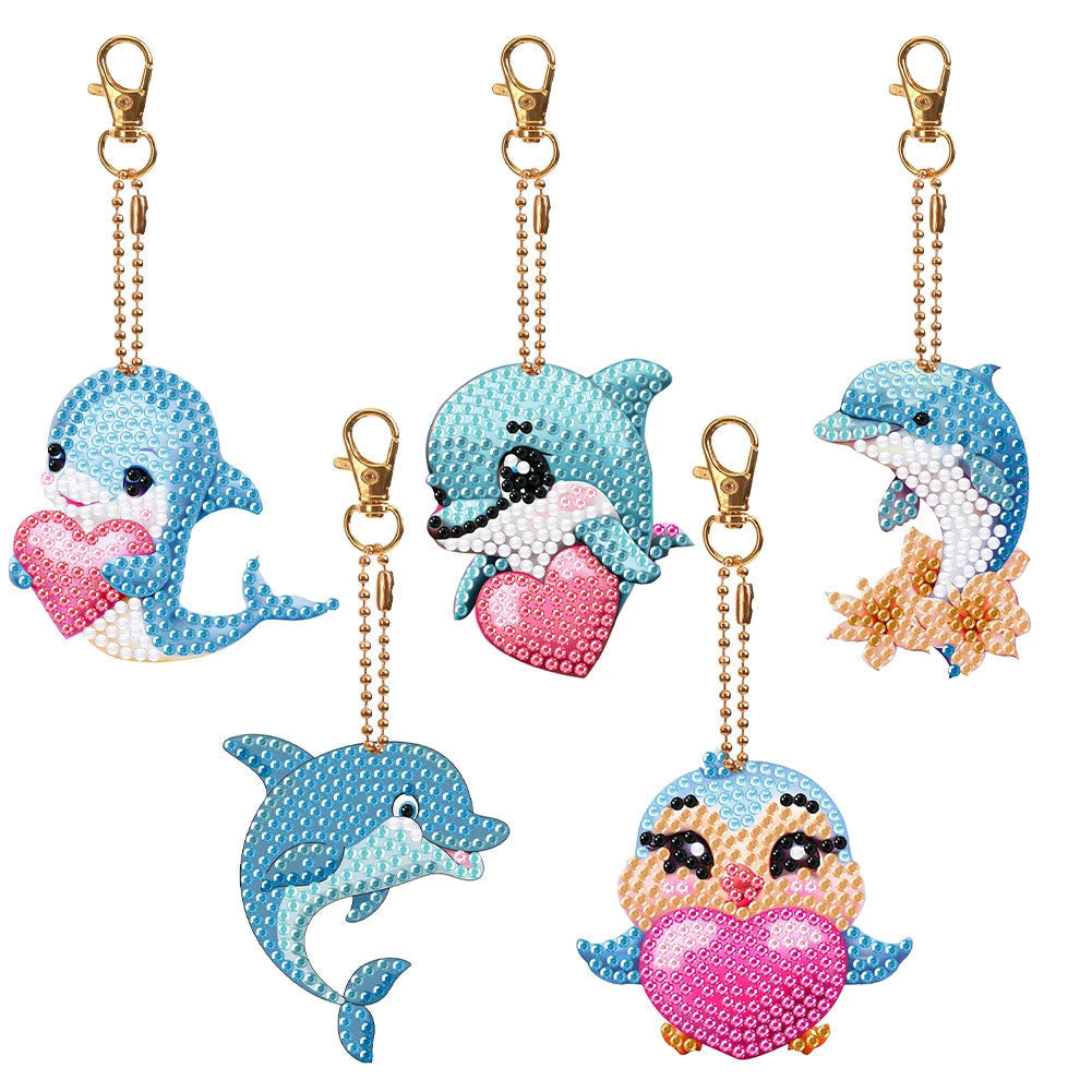 Diamond Painting Sleutelhanger set - Dubbelzijdig te beplakken (5-10 stuks)