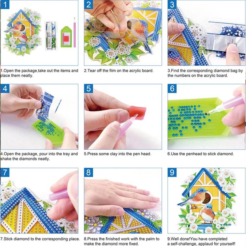 Diamond Painting Hangend Ornament Kerst Krans – Kerstdecoratie met Steentjes – Uniek Cadeau - GJ208