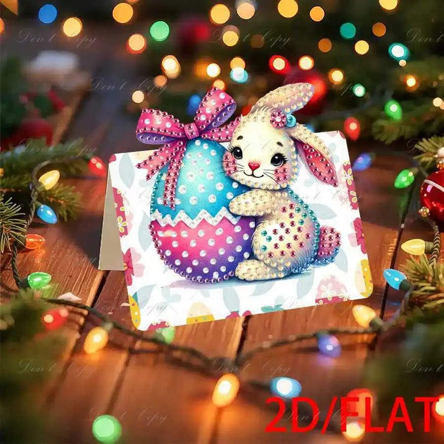 Diamond Painting Wenskaarten Pasen – Set van 6 Unieke Paaskaarten