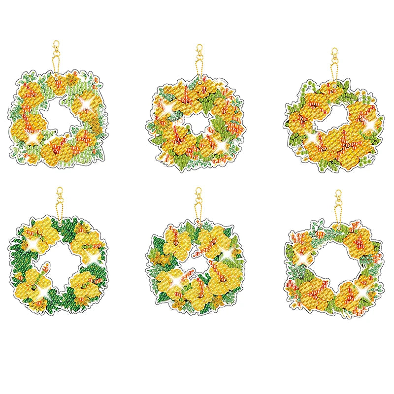 Diamond Painting Sleutelhanger set – Creatieve Hangers 6/8 stuks