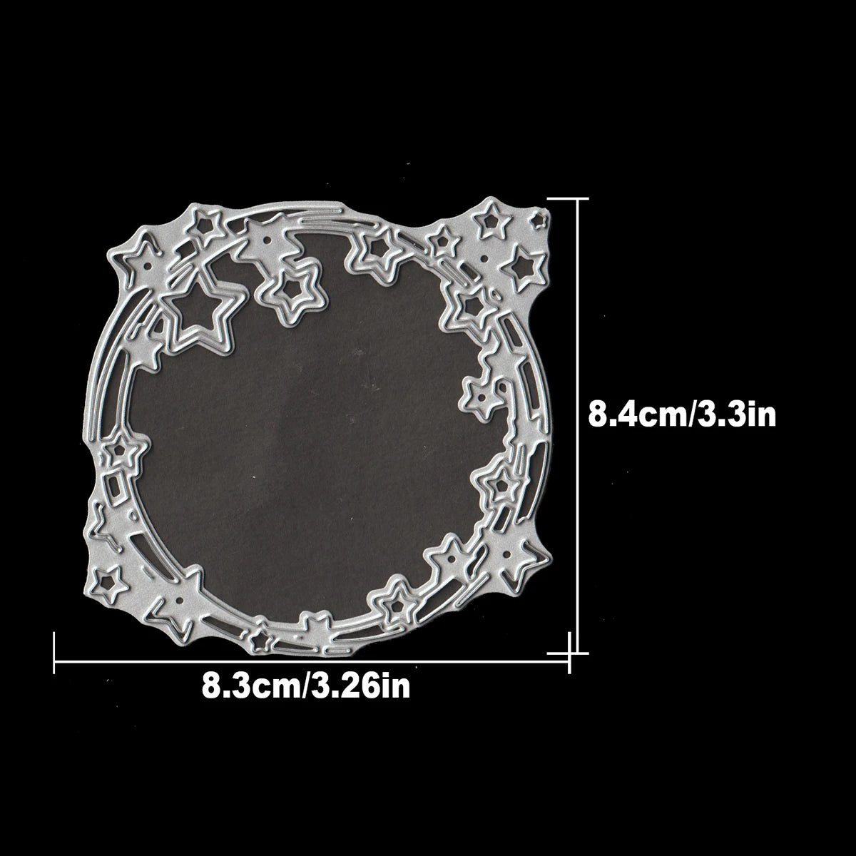 Snijmal Sterrenhemel Cirkel Frame – Decoratief Embossing en Scrapbooking Ontwerp