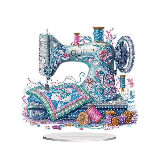 Diamond Painting Tafelornament Acryl Decoratie Set voor Beginners en Volwassenen - Naaimachine 3