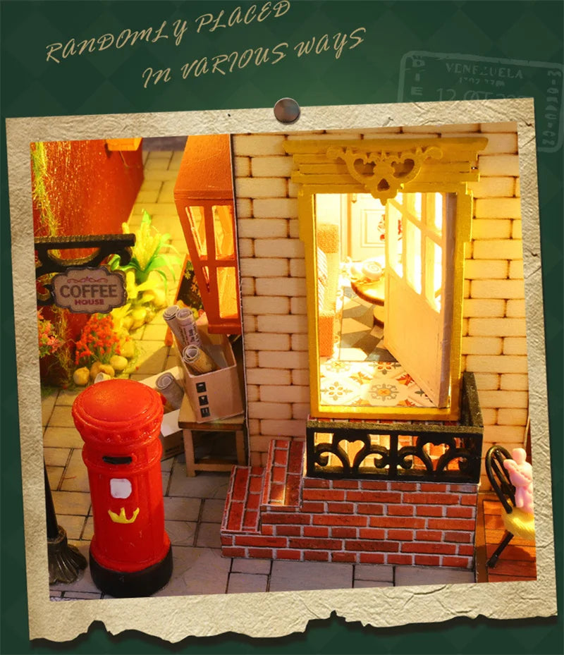 Zelfbouw Miniatuurhuisje met Verlichting – Boekhoek & Poppenhuis