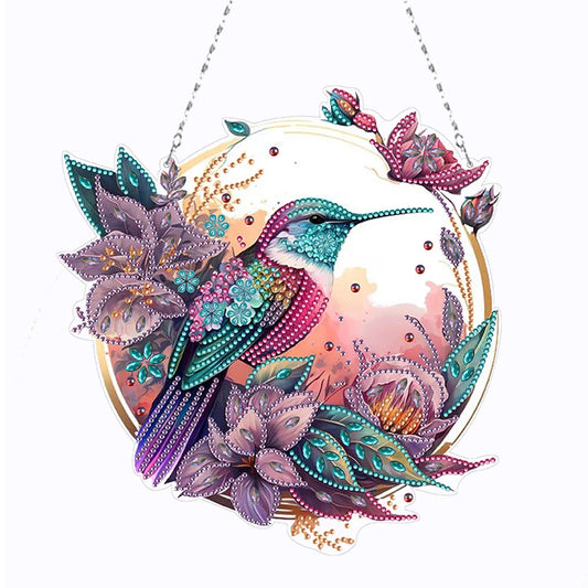 Diamond Painting Hangend Ornament – Dubbelzijdig met Speciale Vorm Steentjes - Kolibri LB084