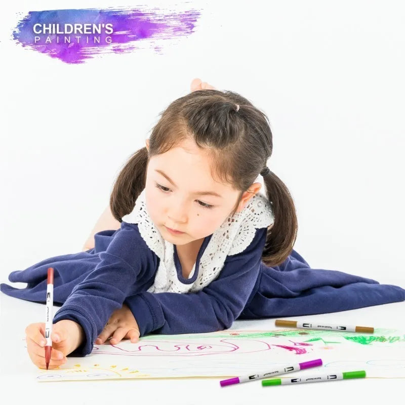 Stiften set met dubbele punt voor manga, kalligrafie en illustratie