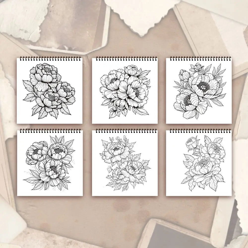 Kleurboek voor volwassenen met bloemen – 30 vellen dik papier