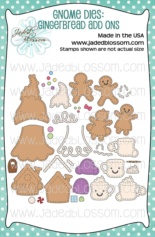 JB Collections Gnome add on snijmallen set voor creatieve kaarten en tafereeltjes - Gingerbread