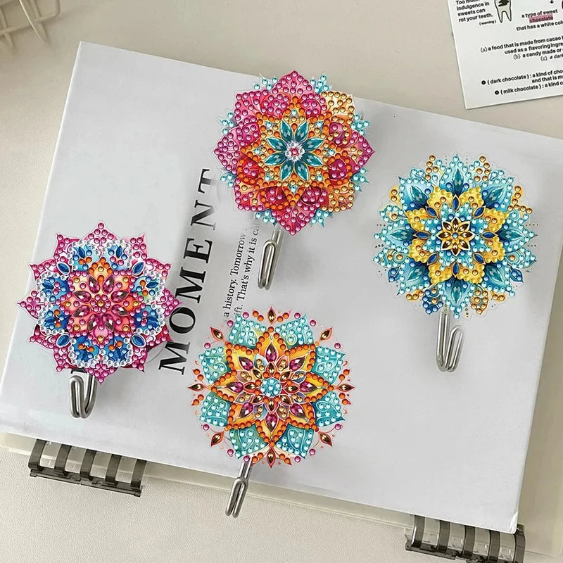 Diamond Painting Kapstok/Sleutelrek Mandala Set met Sleutelhaken