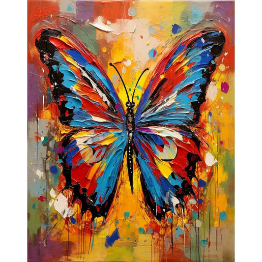 Diamond Painting Dieren - Vlinder - rond of vierkant | Kleurrijk Ontwerp - DZDP69191