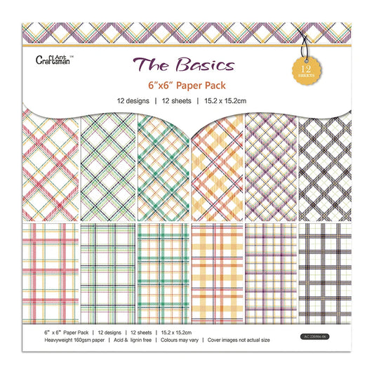12 Vellen Vintage Scrapbook Papier – 15x15cm - 001