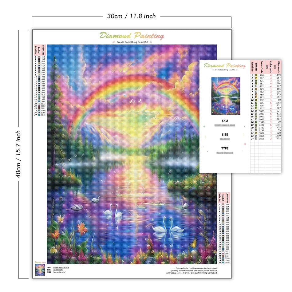 Diamond Painting Landschap ronde of vierkante steentjes Bosdecor - DZDP73744