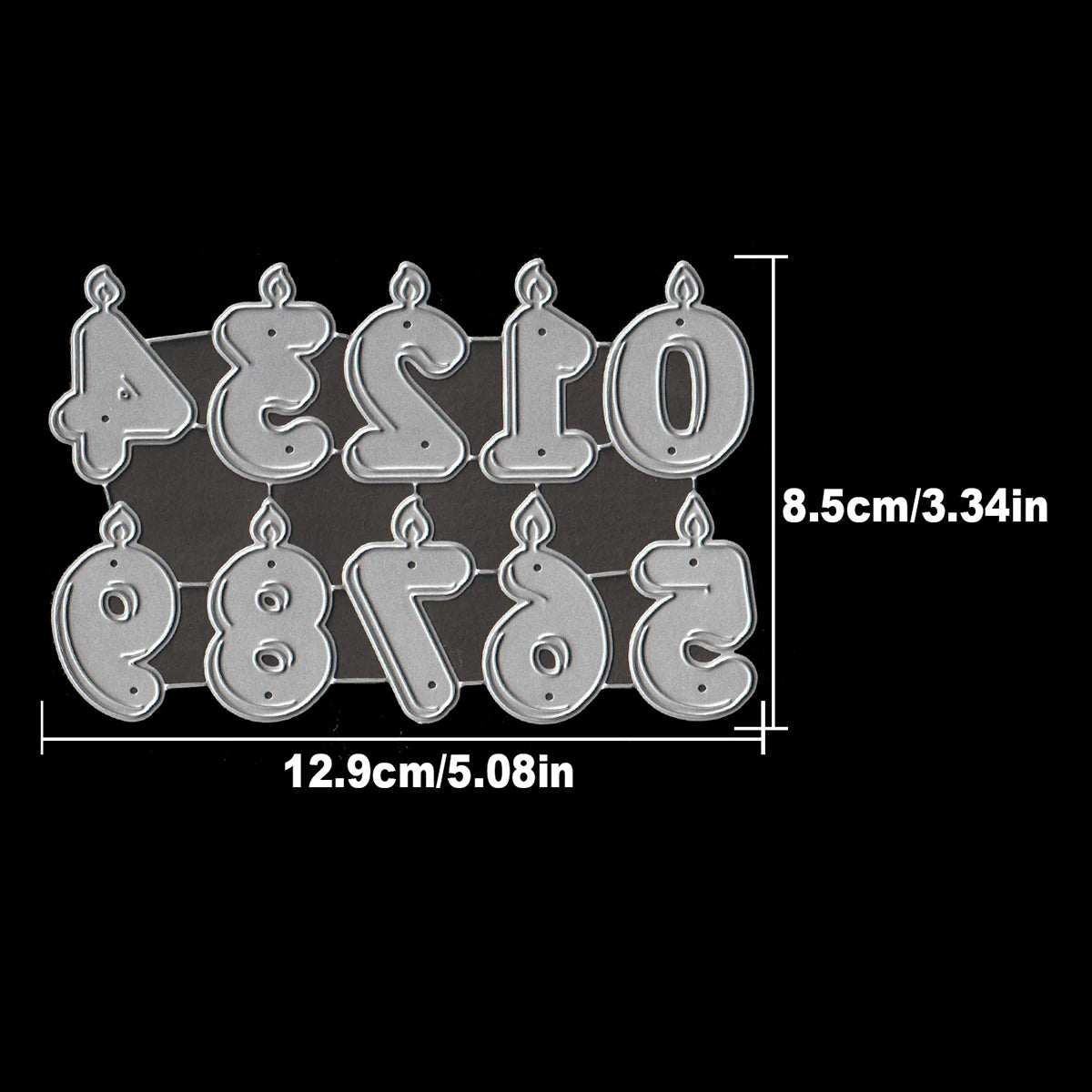 Snijmallen set met cijfers voor verjaardag en jubileum kaarten