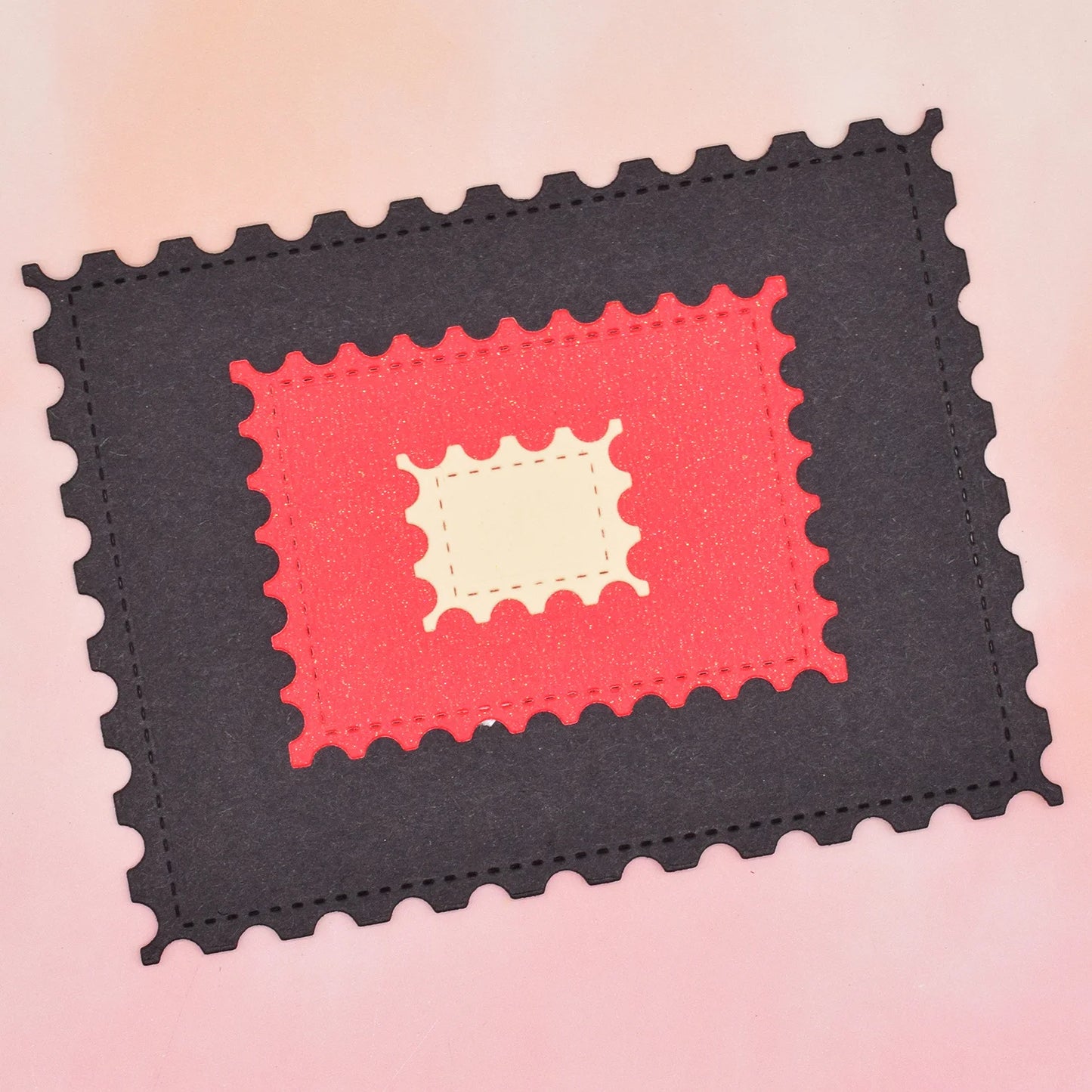 Metalen Snijmal Rechthoekig Achtergrondframe met Tandrand