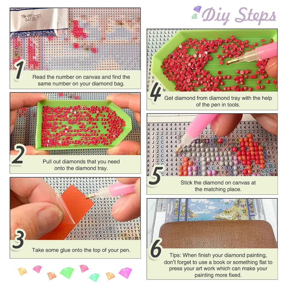 Diamond Painting Landschap ronde of vierkante steentjes Bosdecor - DZDP76101