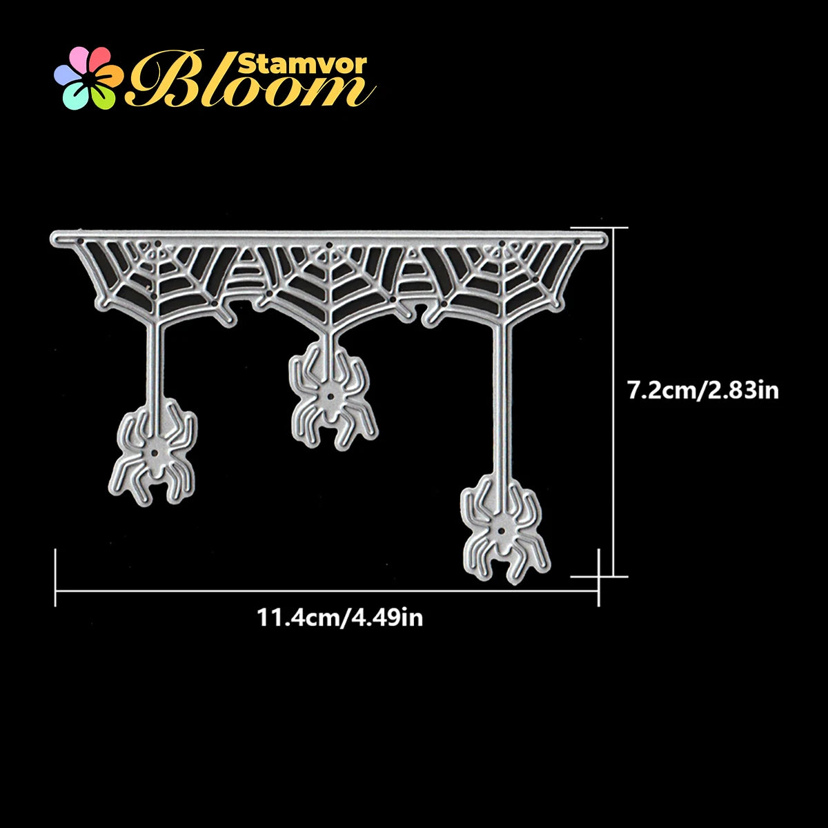 Snijmal Spinnen en Web Rand Decoratieve Stans voor Papierprojecten