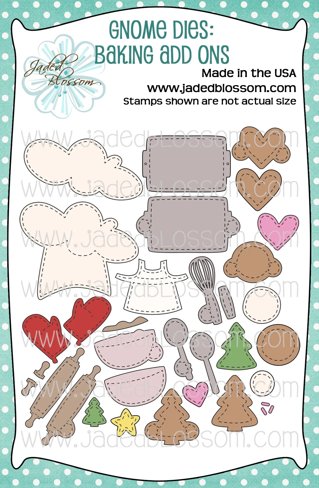 JB Collections Gnome add on snijmallen set voor creatieve kaarten en tafereeltjes - Bakken