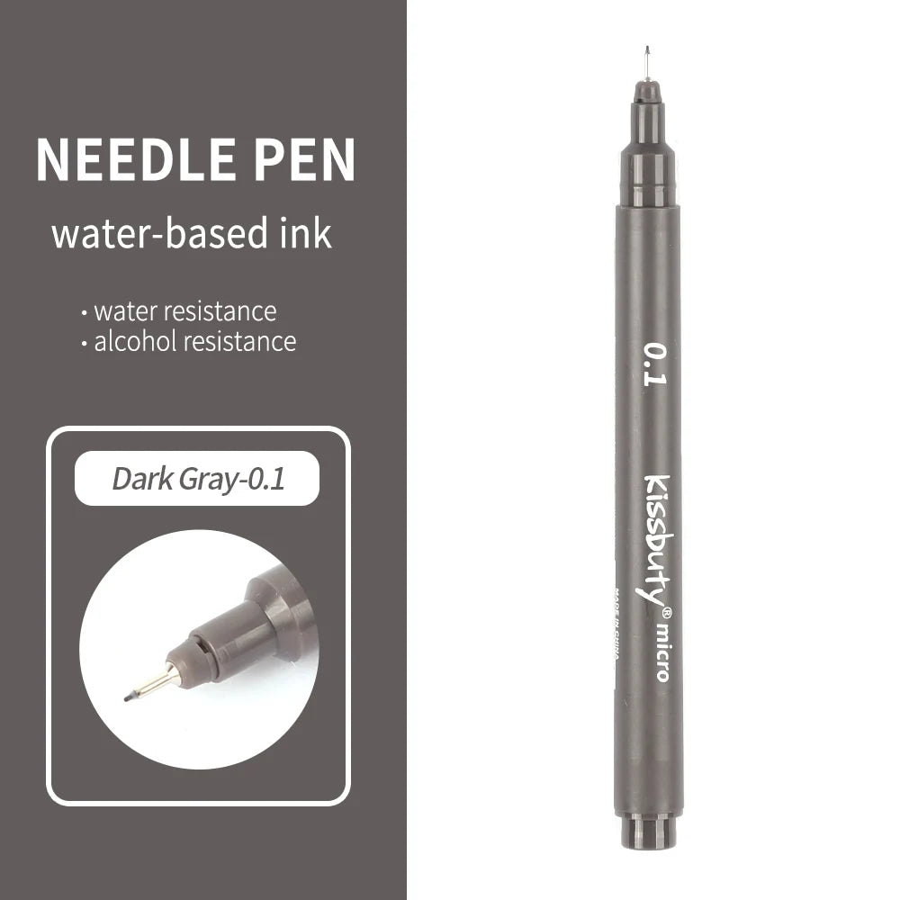 Stiften set Pigma Micron fineliners zwart/bruin met diverse puntdiktes