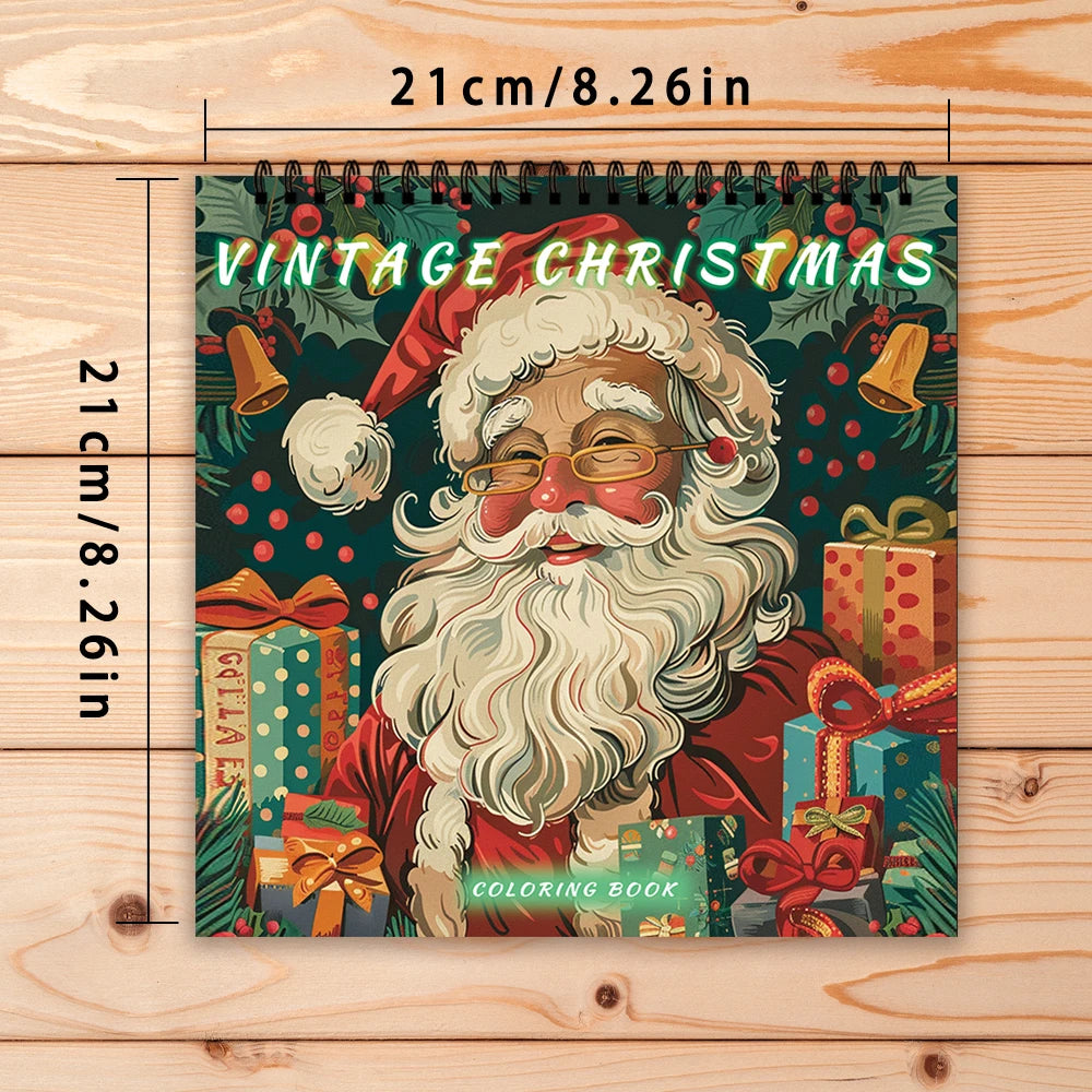 Kleurboek voor volwassenen – Vintage kerstdesigns, 30 vellen
