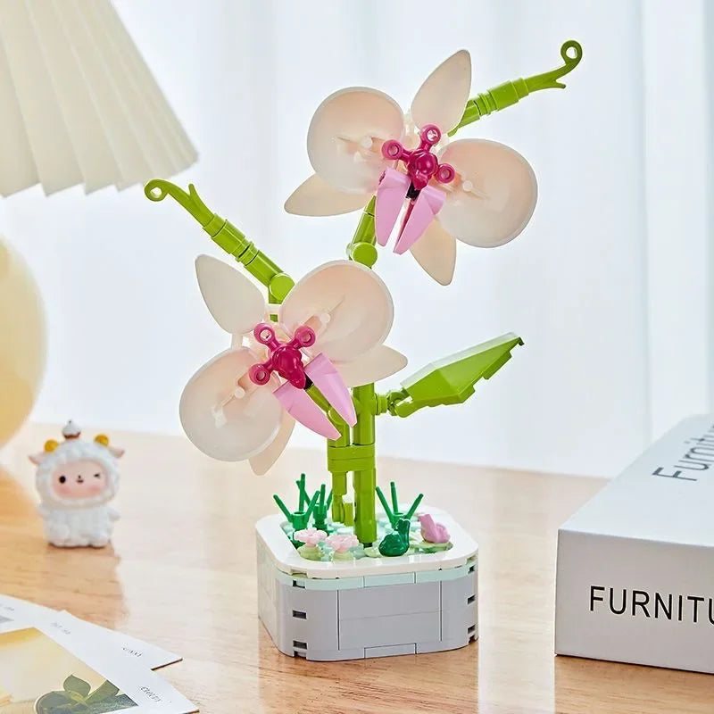 Bouwpakket Bloemenboeket met Rozen – Creatieve Bloemen Bouwstenen Set