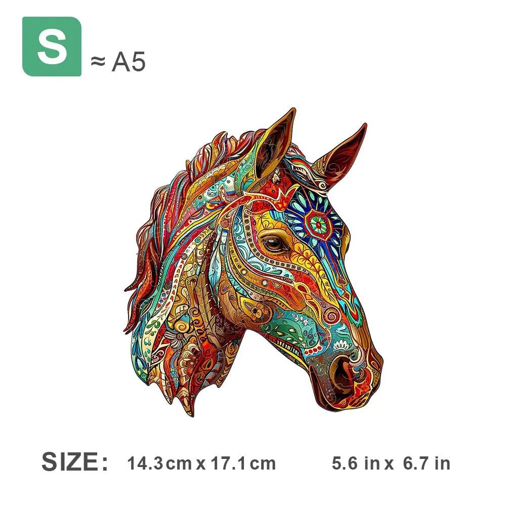 Houten figuren puzzel paard – uniek design in geschenkdoos