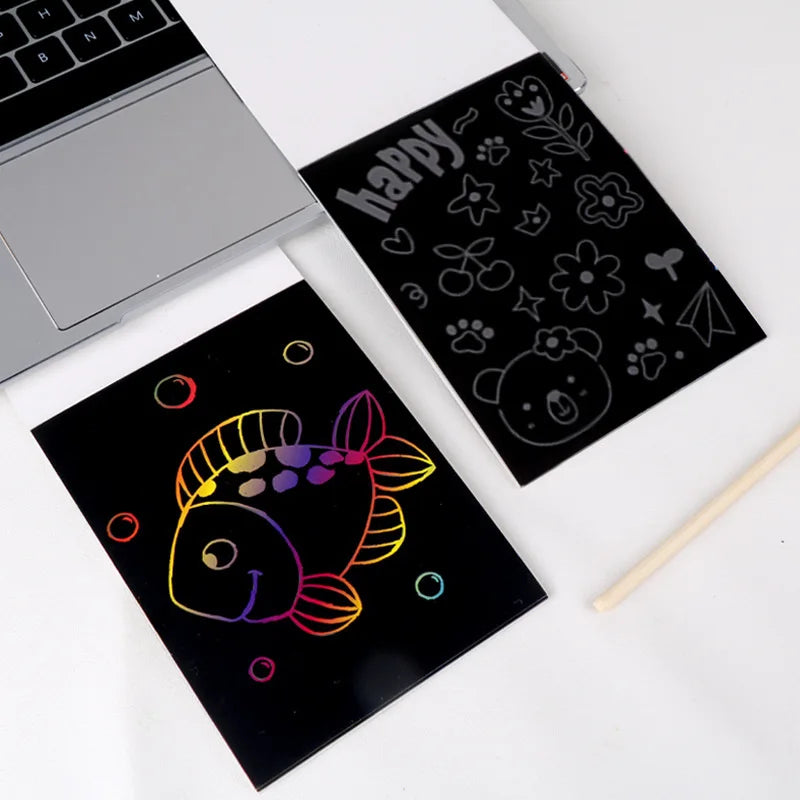 Krastekeningen set Regenboog Papier met Pen – Creatief Speelplezier voor Kinderen