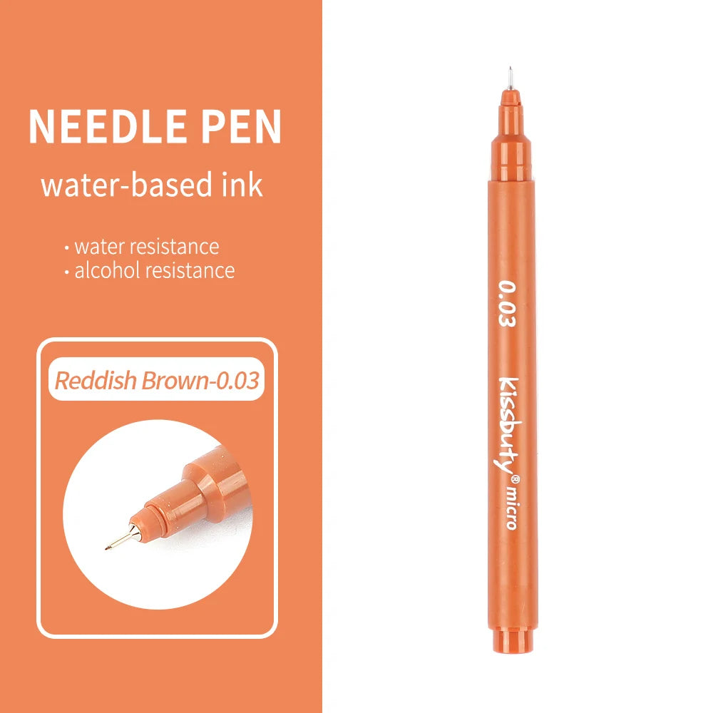 Stiften set Pigma Micron fineliners zwart/bruin met diverse puntdiktes