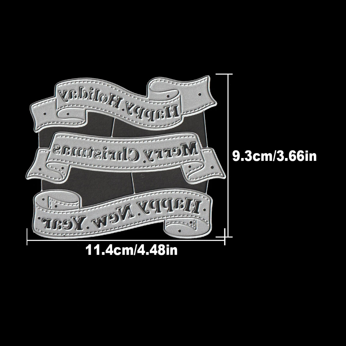 Snijmal Kerst Tekstlinten voor Scrapbooking en Kaarten