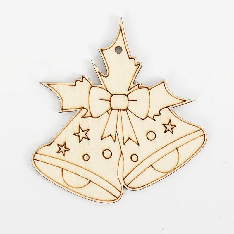 Houten figuur om zelf te kleuren/schilderen kerstboom hanger decoratie
