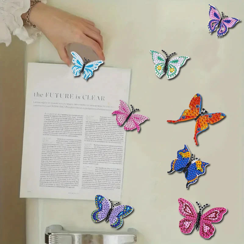 Diamond Painting Magneten Kleurrijke Vlinder Koelkastmagneten